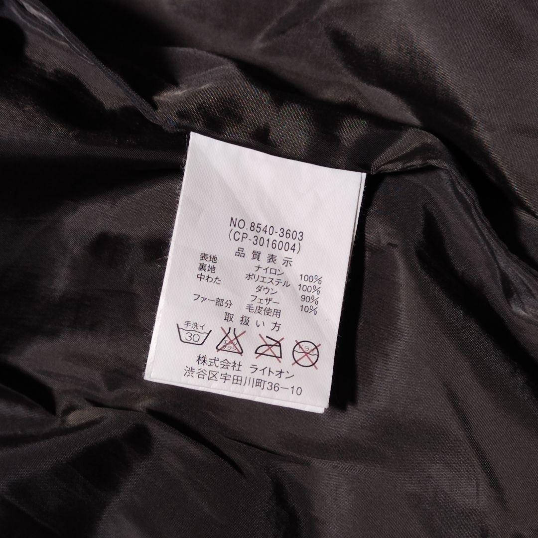 CAMP7 ダウンベスト ファー フード 光沢 y2k 2way ブラック