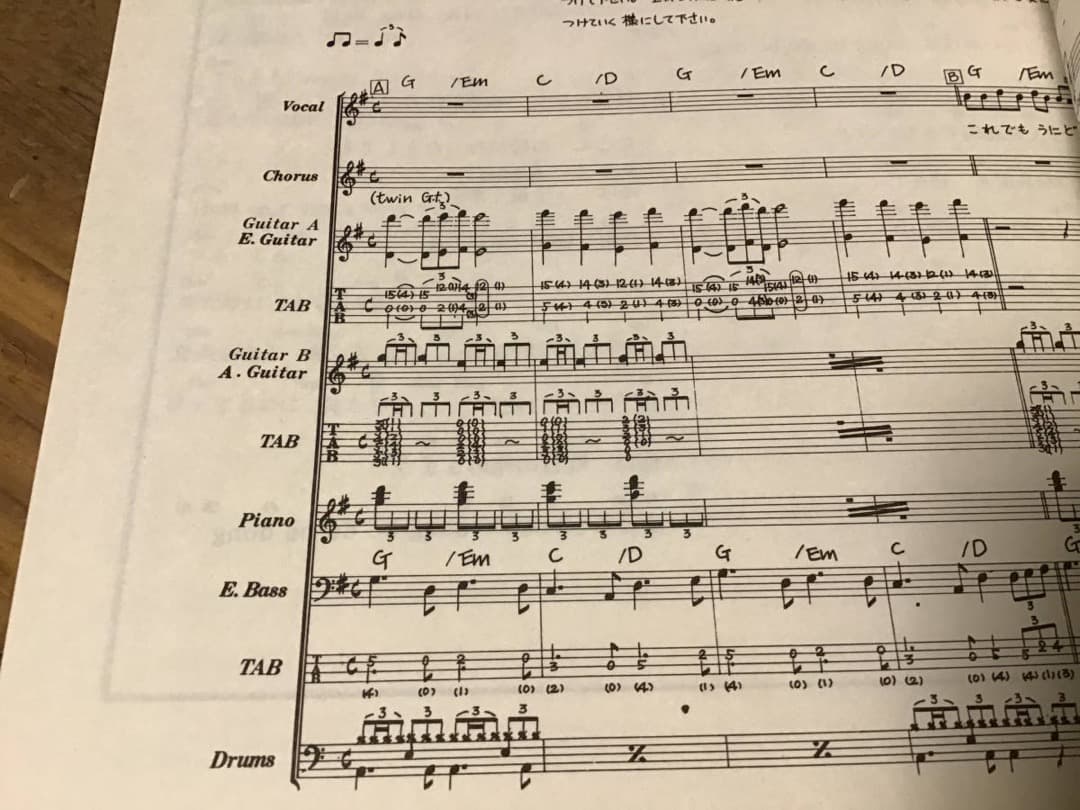 ★楽譜/シャネルズ/HEY! BROTHER/タブ譜/バンドスコア