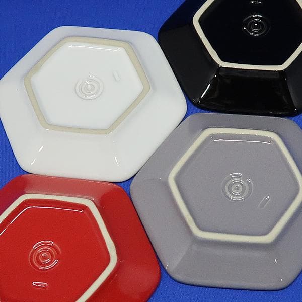 未使用 ルクルーゼ ミニヘキサゴン プレート 小皿　2セット (計 8枚 )