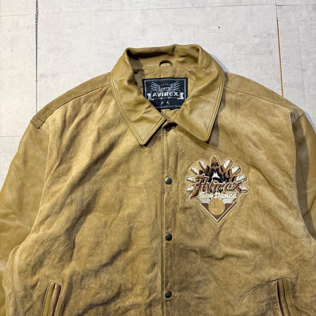 AVIREX Sun Dance レザースタジャン 本革 大きいサイズ 4XL