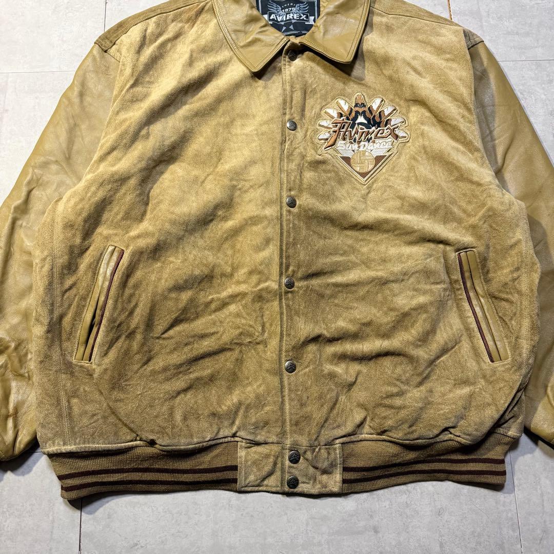AVIREX Sun Dance レザースタジャン 本革 大きいサイズ 4XL