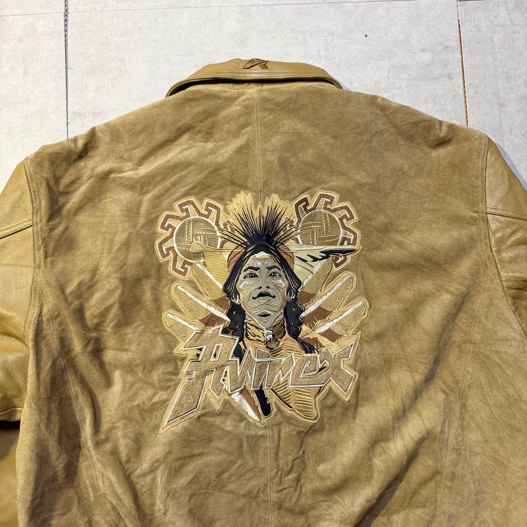 AVIREX Sun Dance レザースタジャン 本革 大きいサイズ 4XL