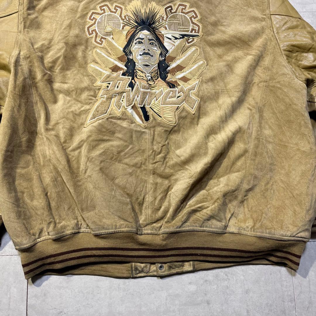 AVIREX Sun Dance レザースタジャン 本革 大きいサイズ 4XL