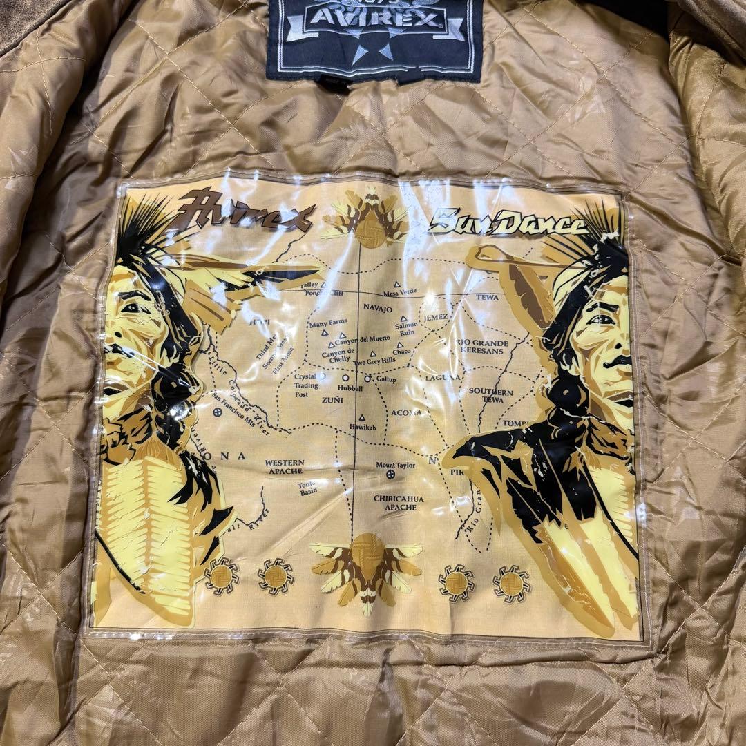 AVIREX Sun Dance レザースタジャン 本革 大きいサイズ 4XL
