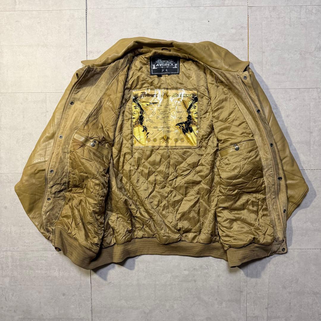 AVIREX Sun Dance レザースタジャン 本革 大きいサイズ 4XL