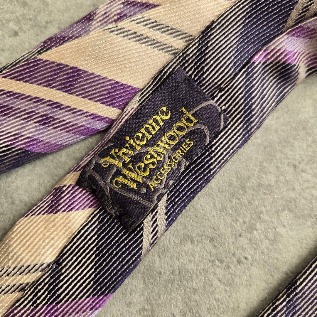 希少 ヴィヴィアンウエストウッド ネクタイ チェック オーブ