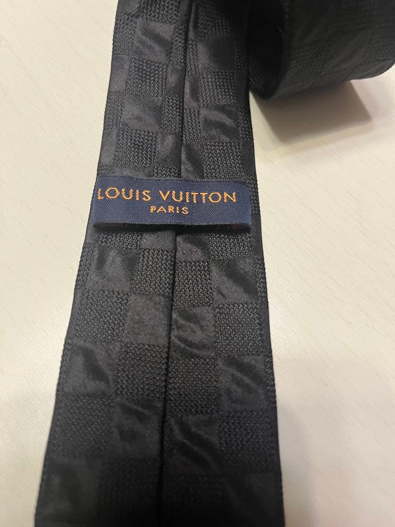 LOUIS VUITTON ブラック チェック柄 ネクタイ