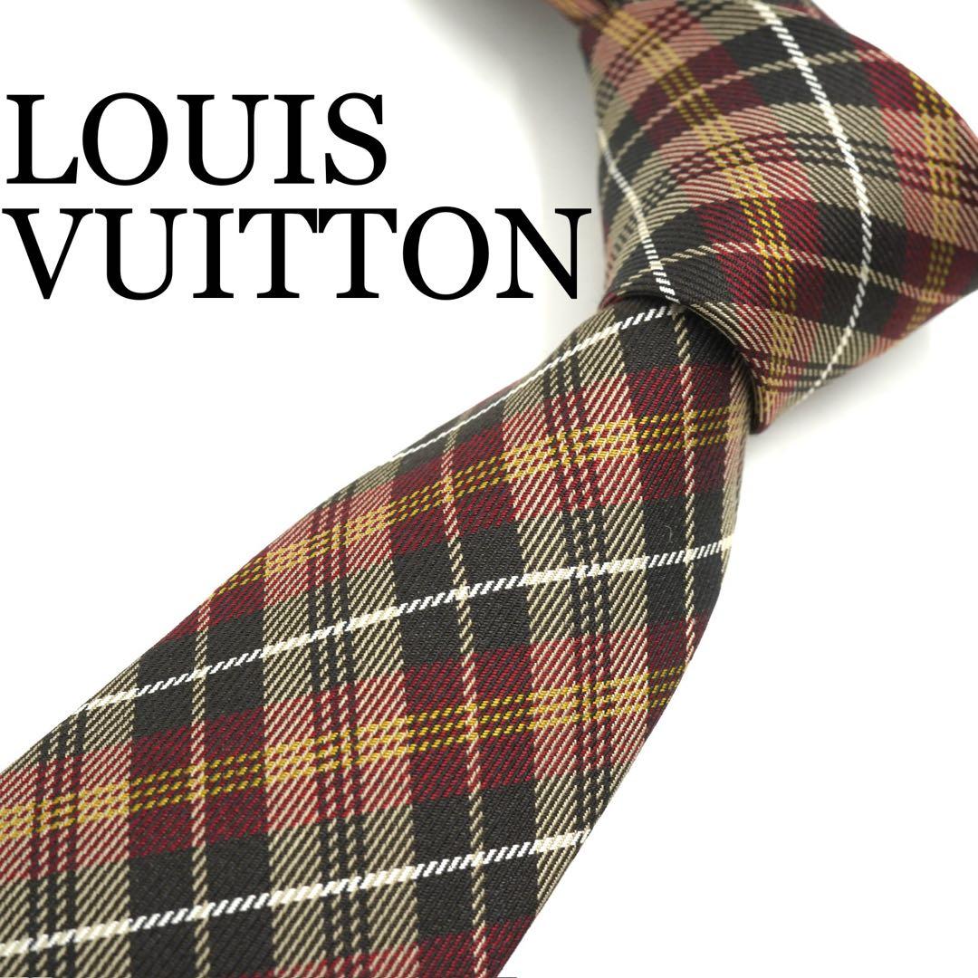 ✨新品未使用✨　LOUIS VUITTON ネクタイ　チェック　クリスマスカラー