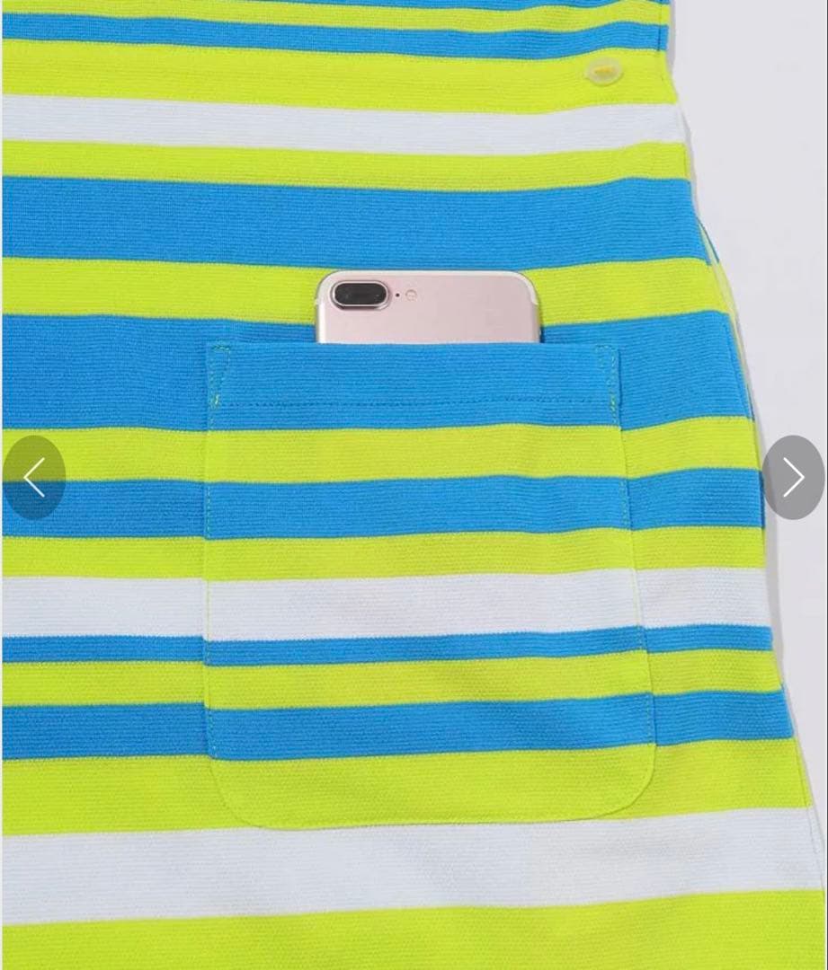 PEARLY GATES ストライプ ポロワンピース