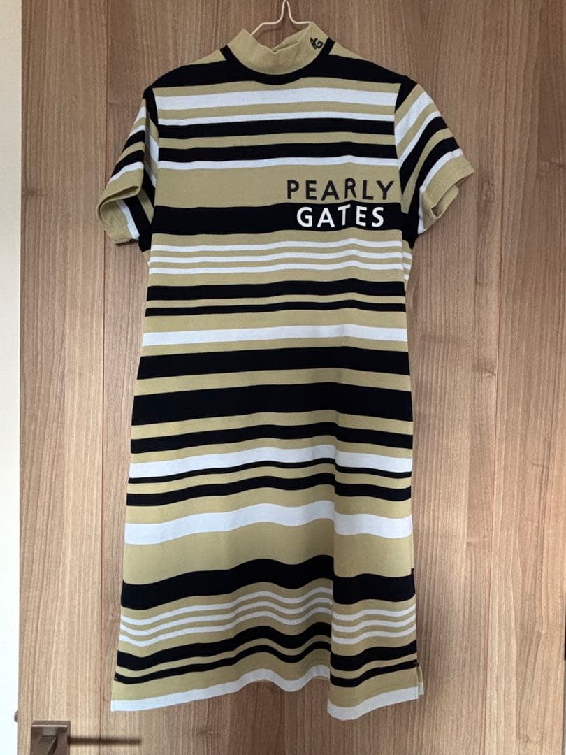 PEARLY GATES ストライプ ポロワンピース