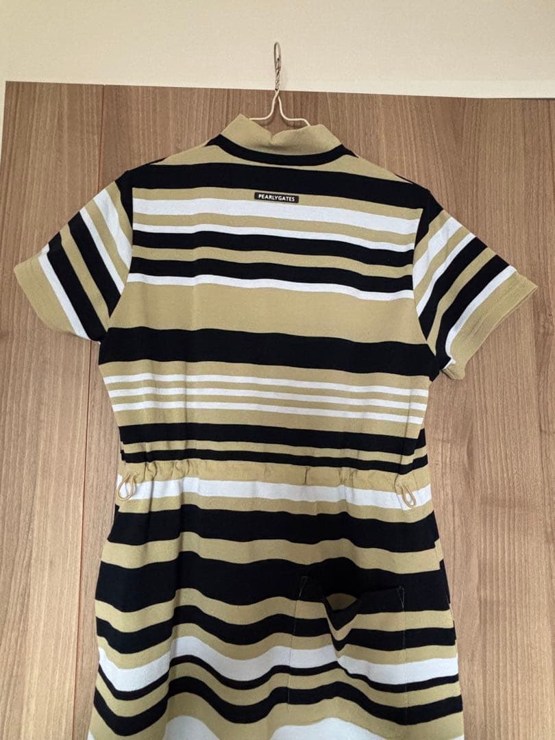 PEARLY GATES ストライプ ポロワンピース