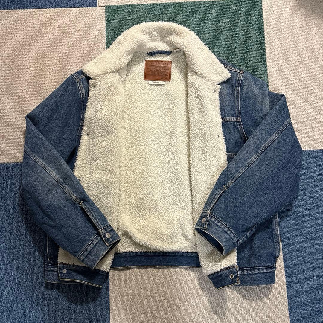 極美品XL Levi’s TYPEⅠ シェルパトラッカー デニムジャケット