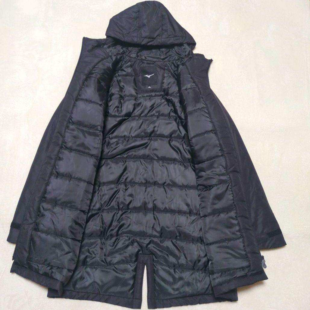 ミズノ【新品未使用】ベンチコート 中綿ブレス サーモミドル丈コート　黒　2XL