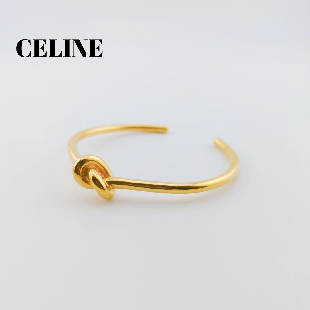 セリーヌ ノット エクストラシン バングル ゴールド