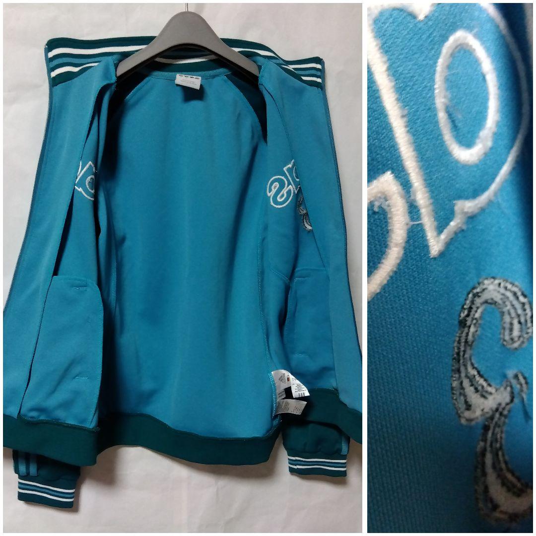 00s adidas 刺繍 トラックジャケット デカロゴ リンガー あのちゃん
