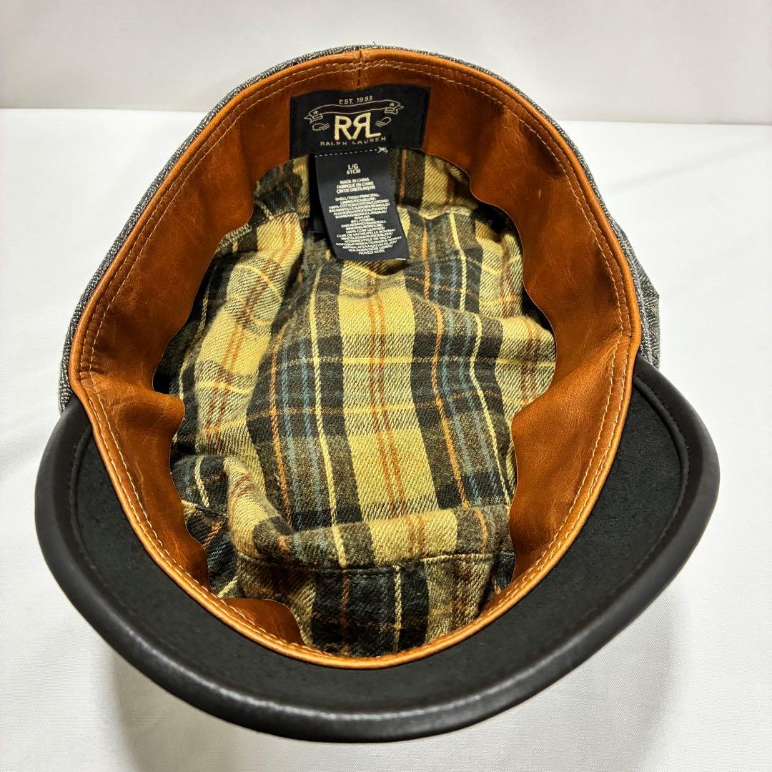 RRL ダブルアールエル レザートリム モーターサイクル キャップ