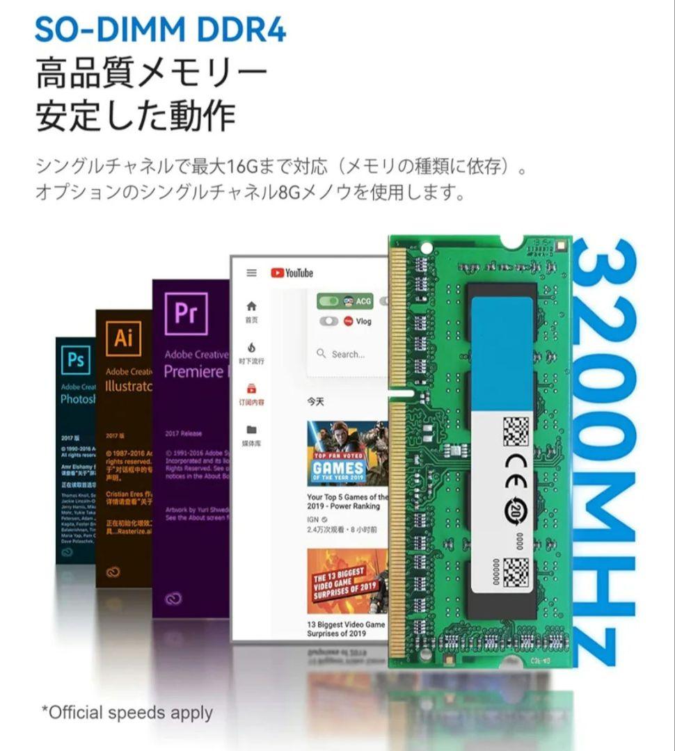 2TB SSD 換装済み Beelink MINI S12 ミニboxPC