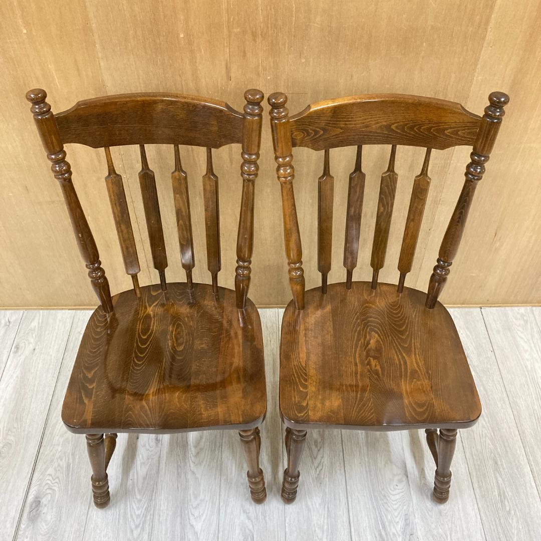 【柏木工】オールド　ウィンザーチェア　ダイニングチェア　２脚　椅子　ヴィンテージ