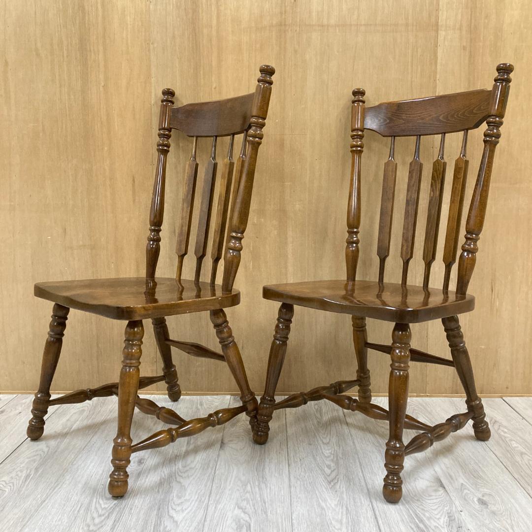 【柏木工】オールド　ウィンザーチェア　ダイニングチェア　２脚　椅子　ヴィンテージ