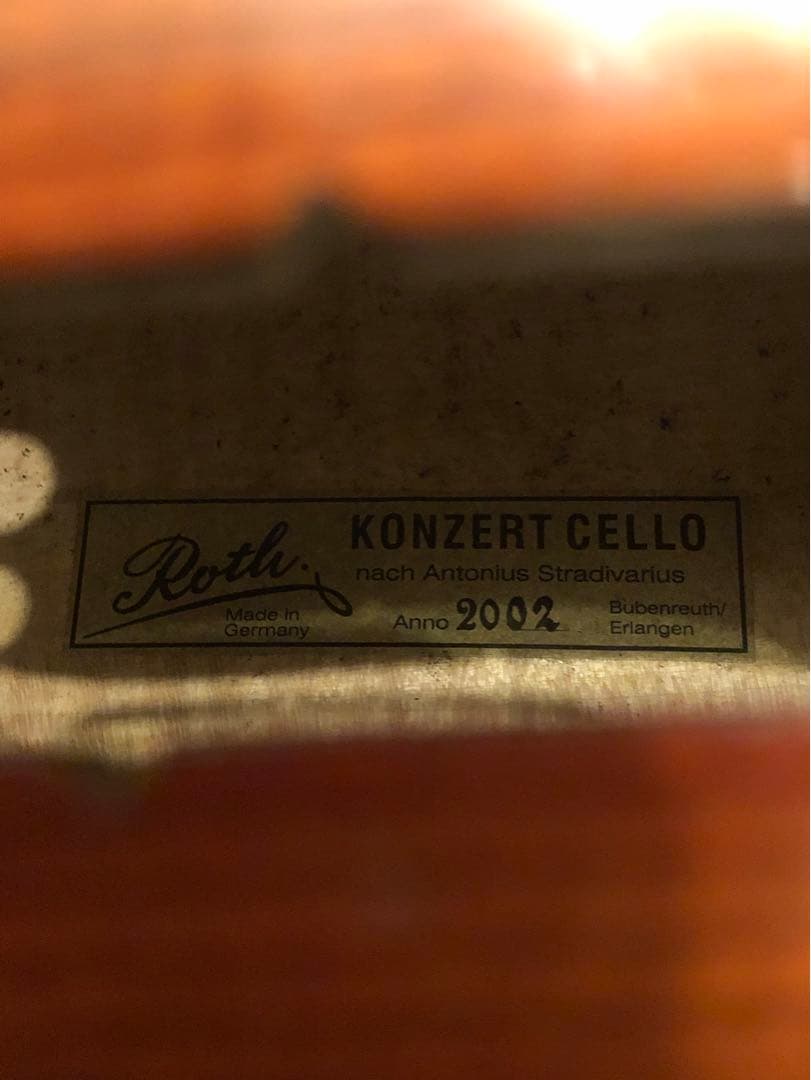 チェロ Roth ジャーマンチェロ BUBENREUTH 2002