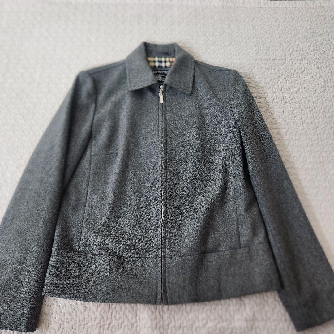 バーバリー　ウールジャケット　ジップ　スイングトップ　ジャンバー