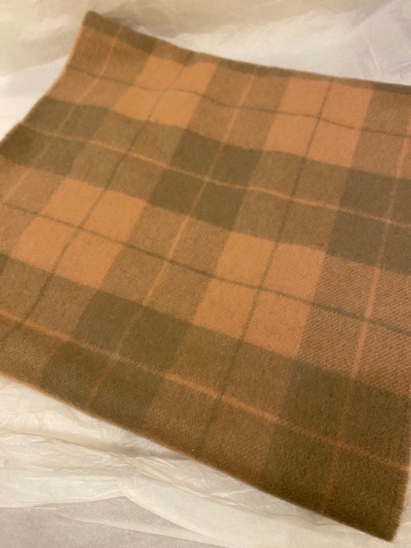 ジョシュアエリス JOSHUA ELLIS カシミヤ マフラー　ピンク　チェック