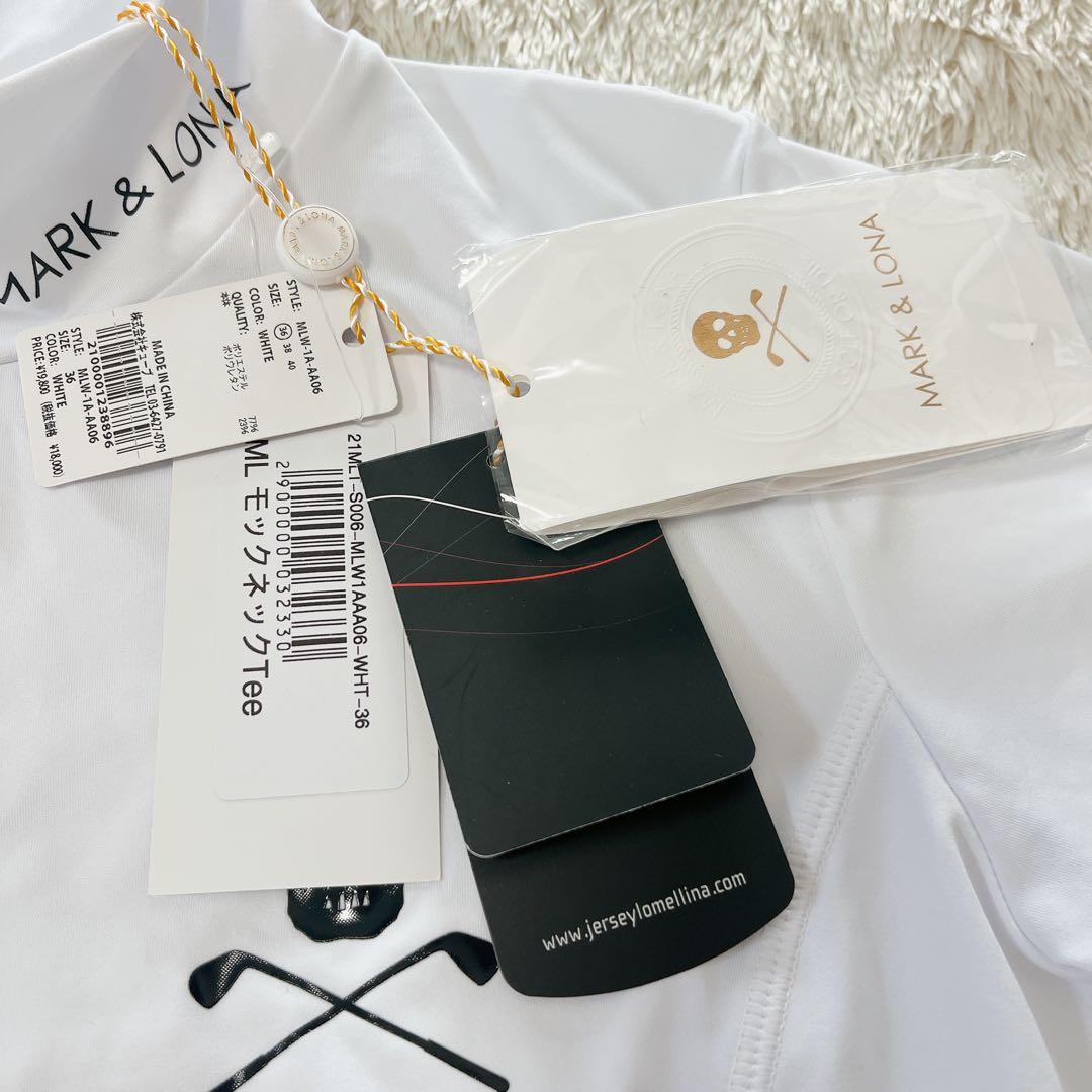 新品タグ付き未使用　MARK&LONA 半袖モックネックシャツ 36