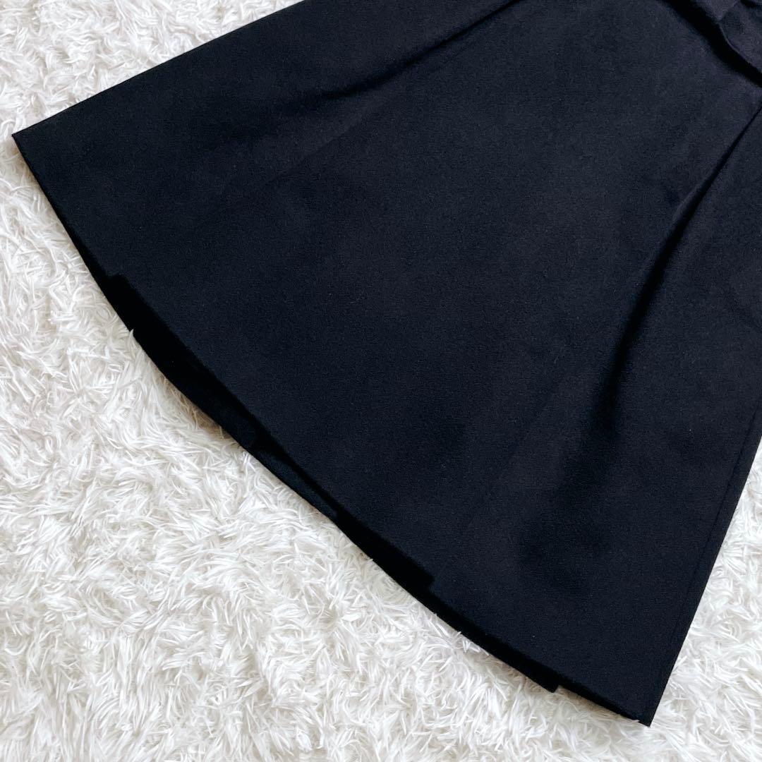新品タグ付き✨ ルイルエブティック バックリボン ウールコート フレア S 黒
