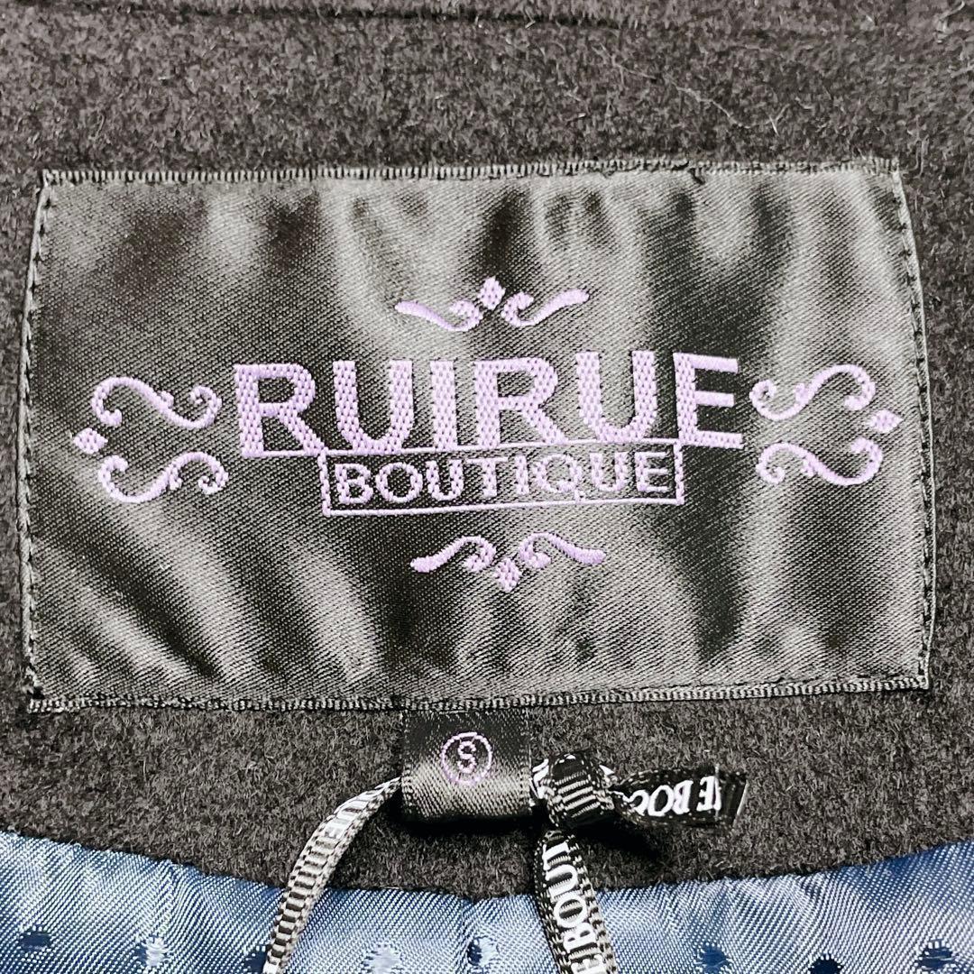 新品タグ付き✨ ルイルエブティック バックリボン ウールコート フレア S 黒