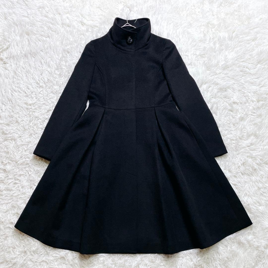 新品タグ付き✨ ルイルエブティック バックリボン ウールコート フレア S 黒