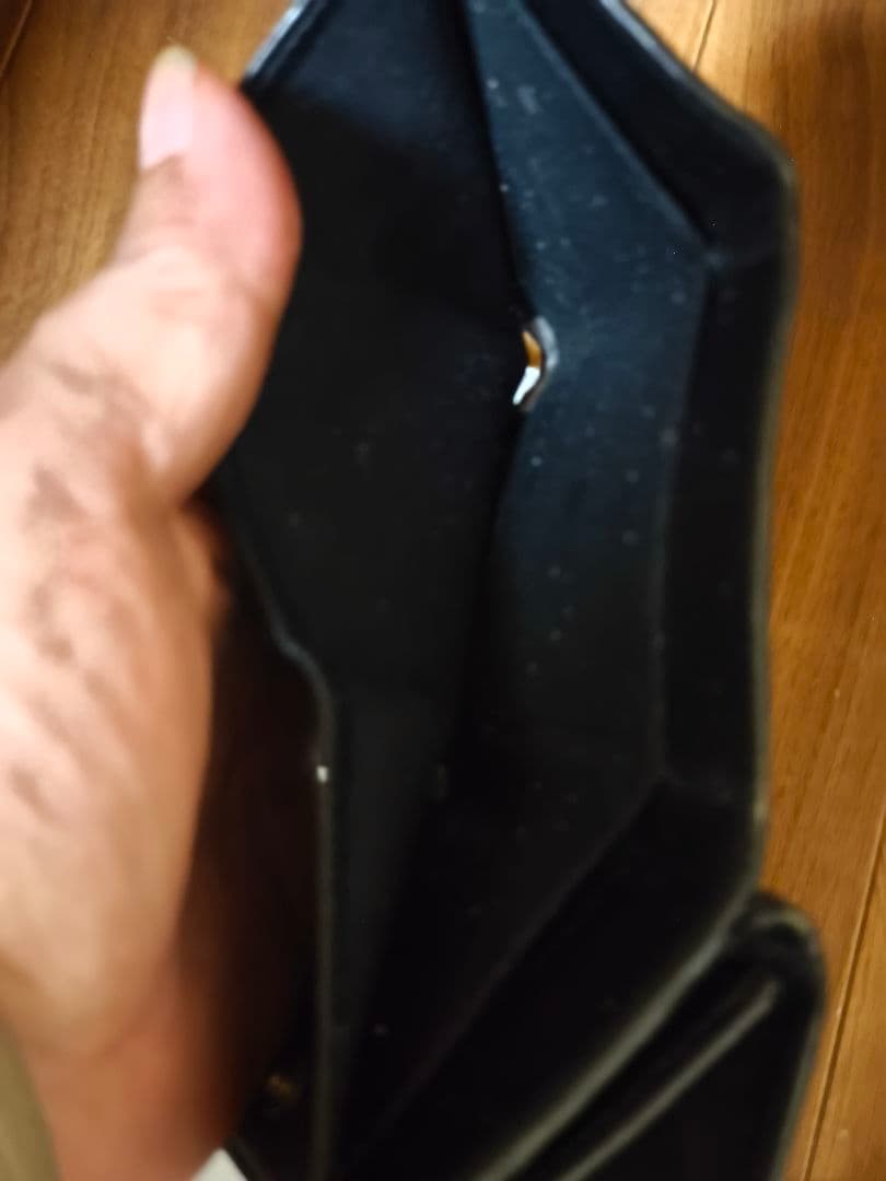 BALENCIAGA ブラック レザー 三つ折り財布