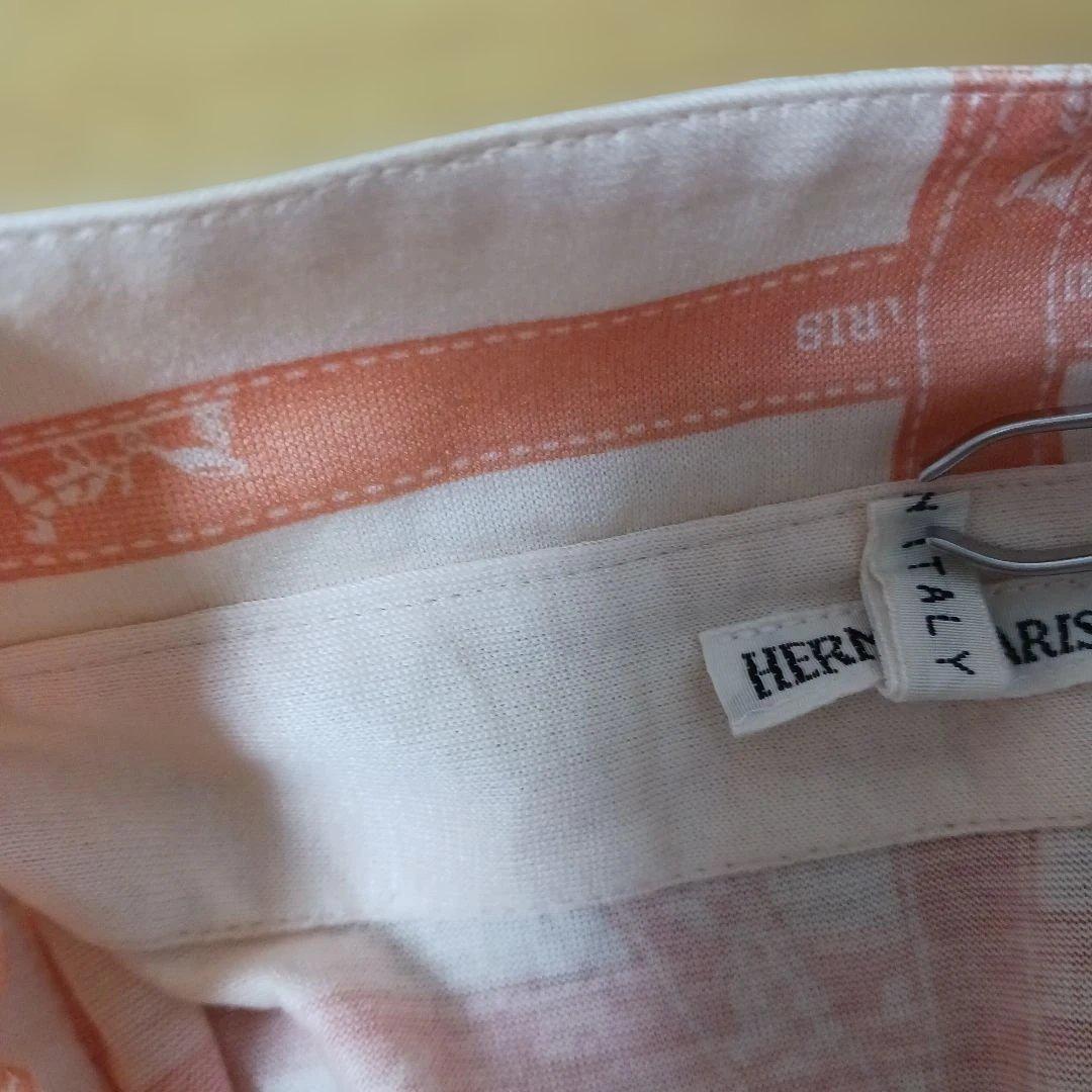 エルメス　マンジェラ　ボルデュック柄　HERMES　半袖　ポロシャツ