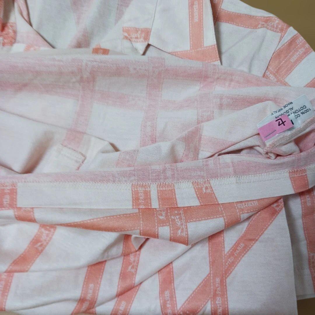 エルメス　マンジェラ　ボルデュック柄　HERMES　半袖　ポロシャツ