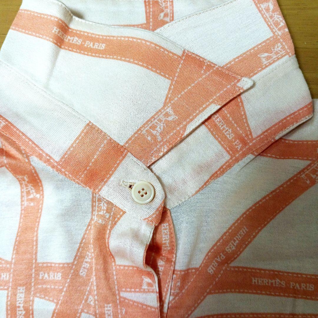 エルメス　マンジェラ　ボルデュック柄　HERMES　半袖　ポロシャツ