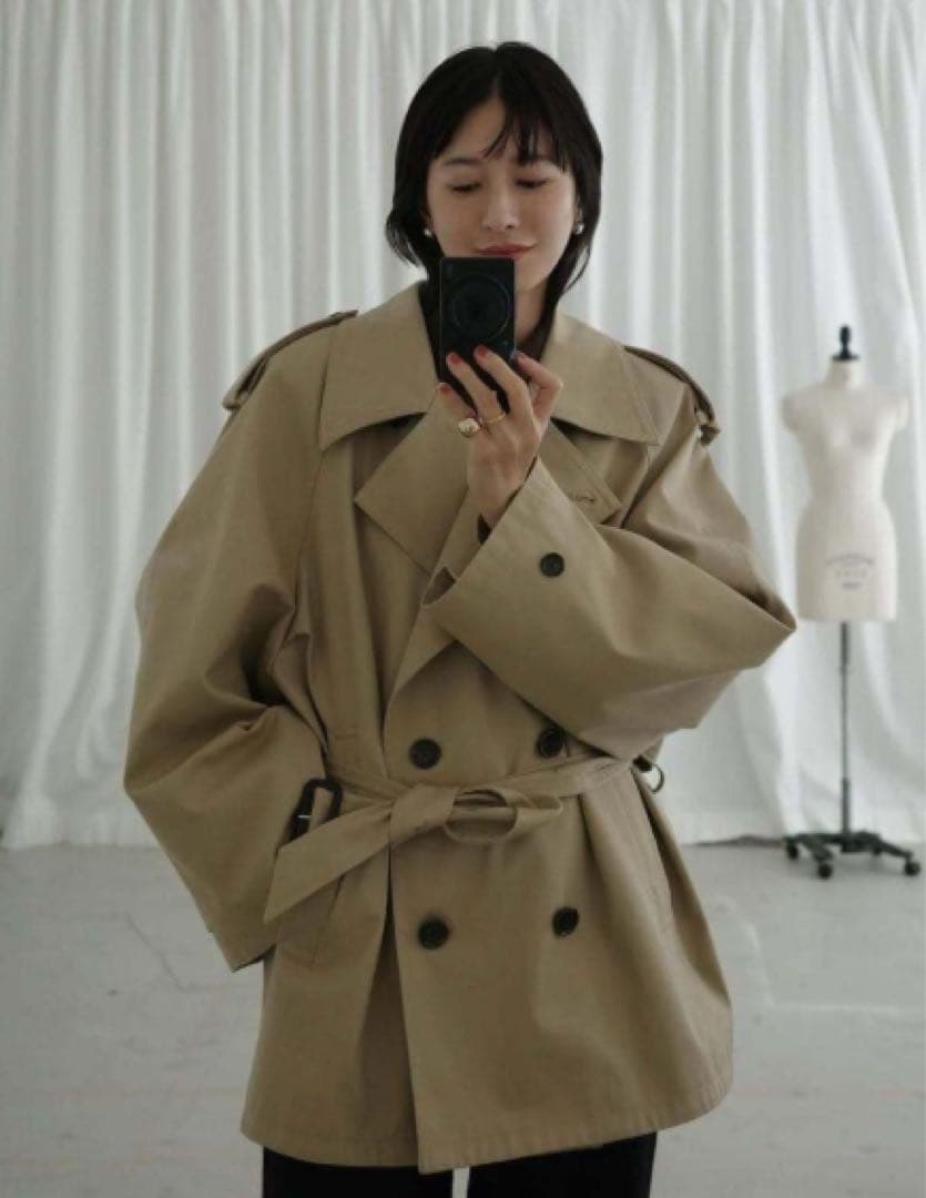 ジャケット・アウター CLANE SHORT TRENCH COAT