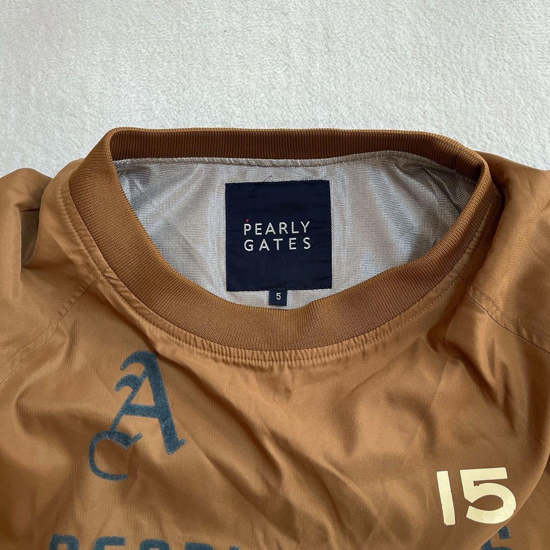 美品　パーリーゲイツ　蓄熱裏地　ナイロン　スニード　ロゴ　キャメル　ベージュ　L
