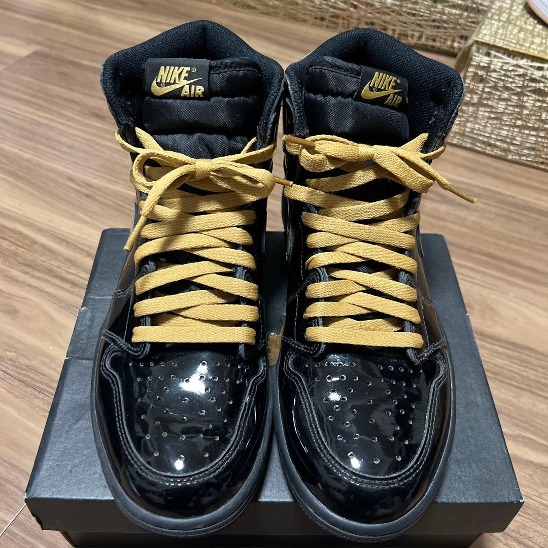 シューズ(男性用) Air Jordan 1 High OG Black-lic Gold