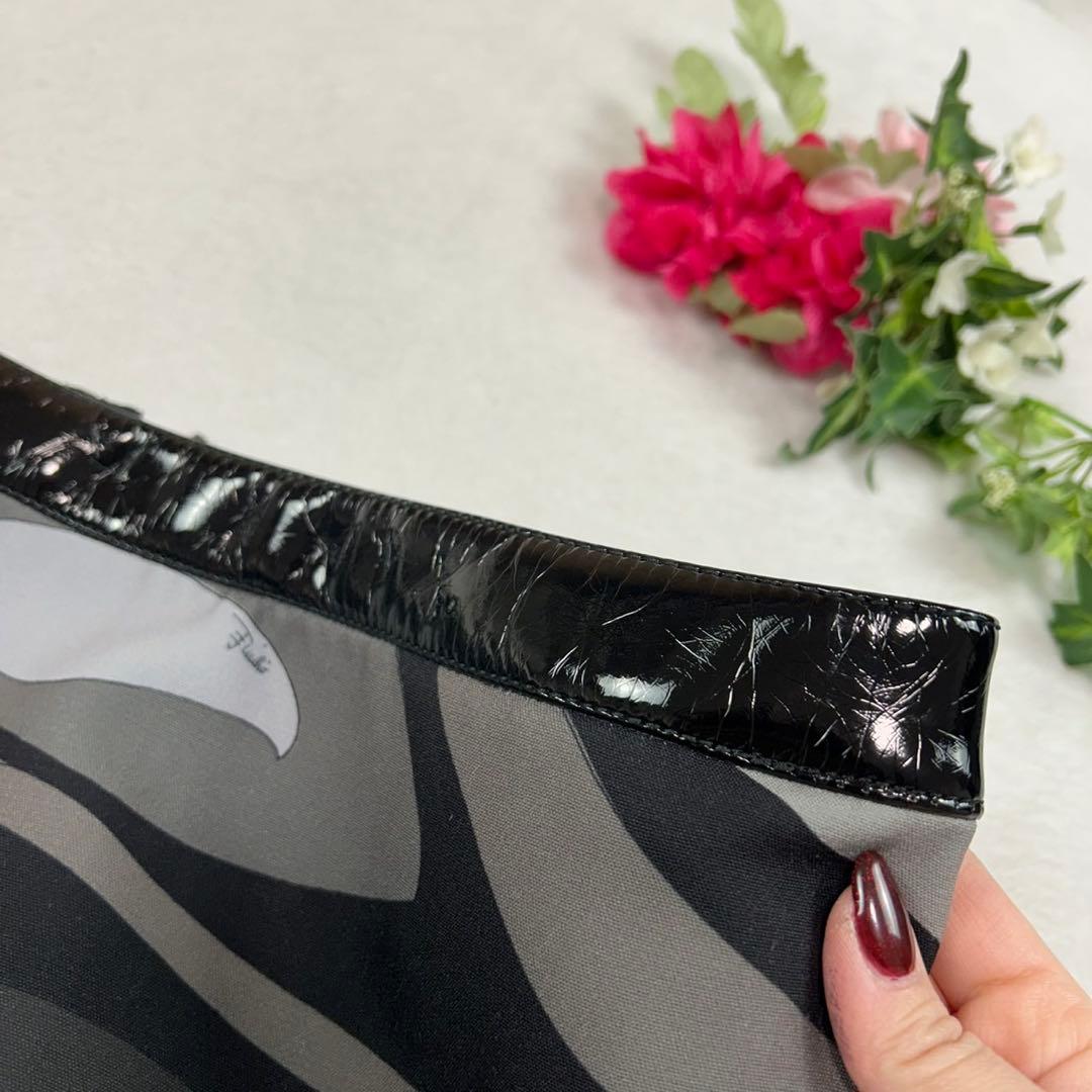 K713 美品 L エミリオプッチ イタリア製 フリル ミニスカート レディース