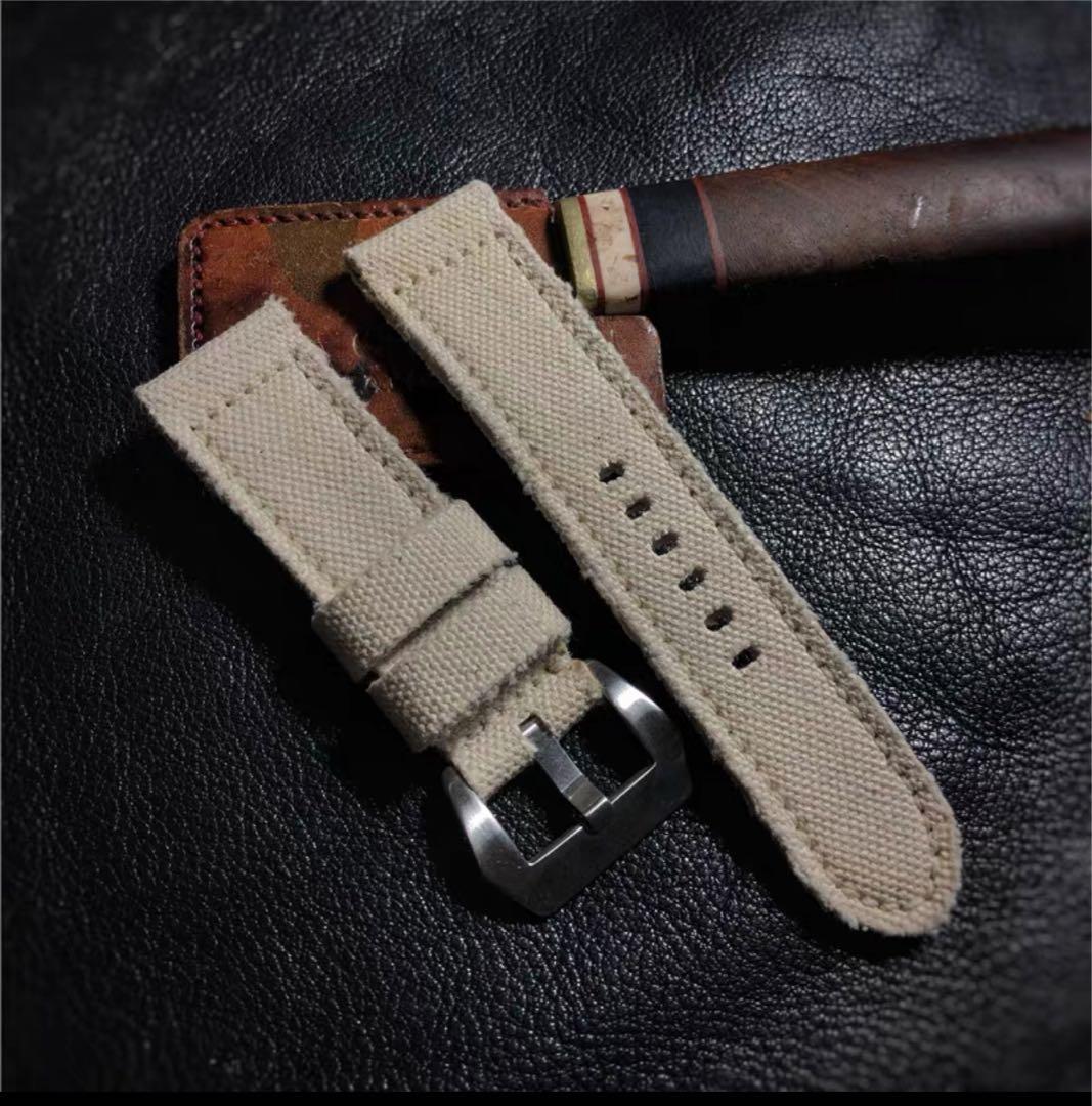 ハンドメイド パネライ など用 ヴィンテージ キャンバス 26mm 尾錠なし