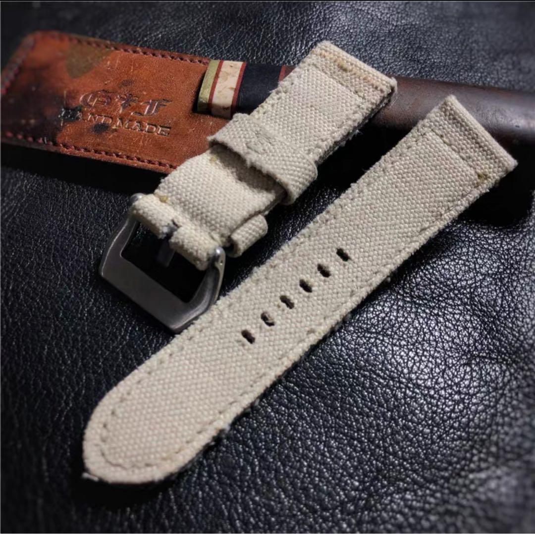 ハンドメイド パネライ など用 ヴィンテージ キャンバス 26mm 尾錠なし