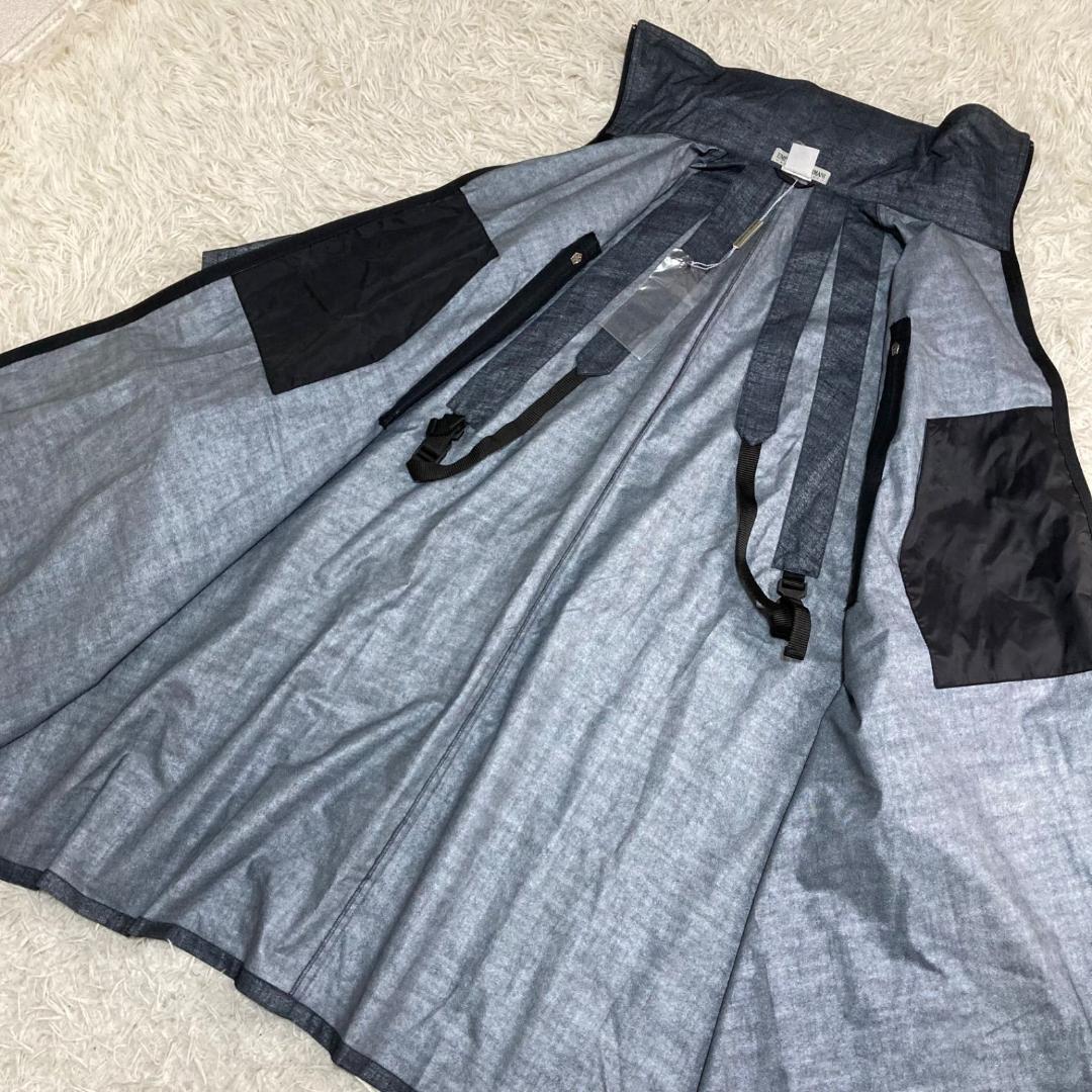 15676✨新品✨エンポリオアルマーニ デニム調 ジップ ラメ ポンチョ