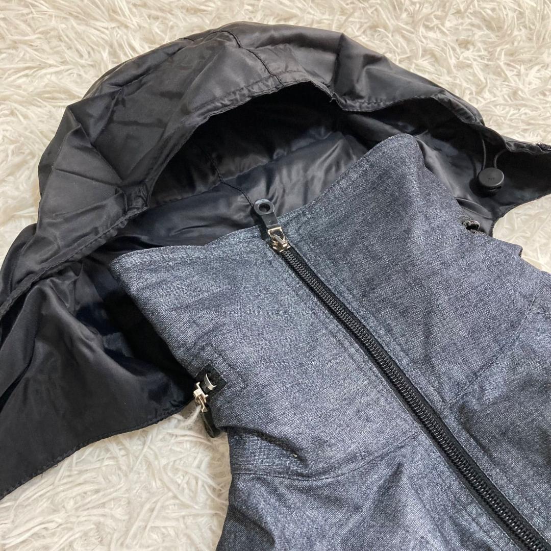 15676✨新品✨エンポリオアルマーニ デニム調 ジップ ラメ ポンチョ