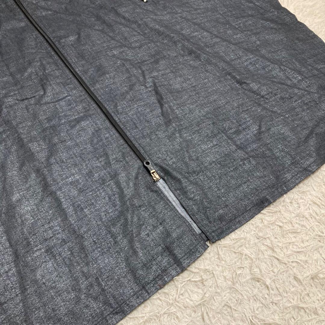 15676✨新品✨エンポリオアルマーニ デニム調 ジップ ラメ ポンチョ