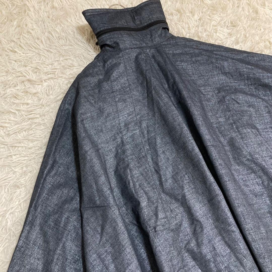 15676✨新品✨エンポリオアルマーニ デニム調 ジップ ラメ ポンチョ