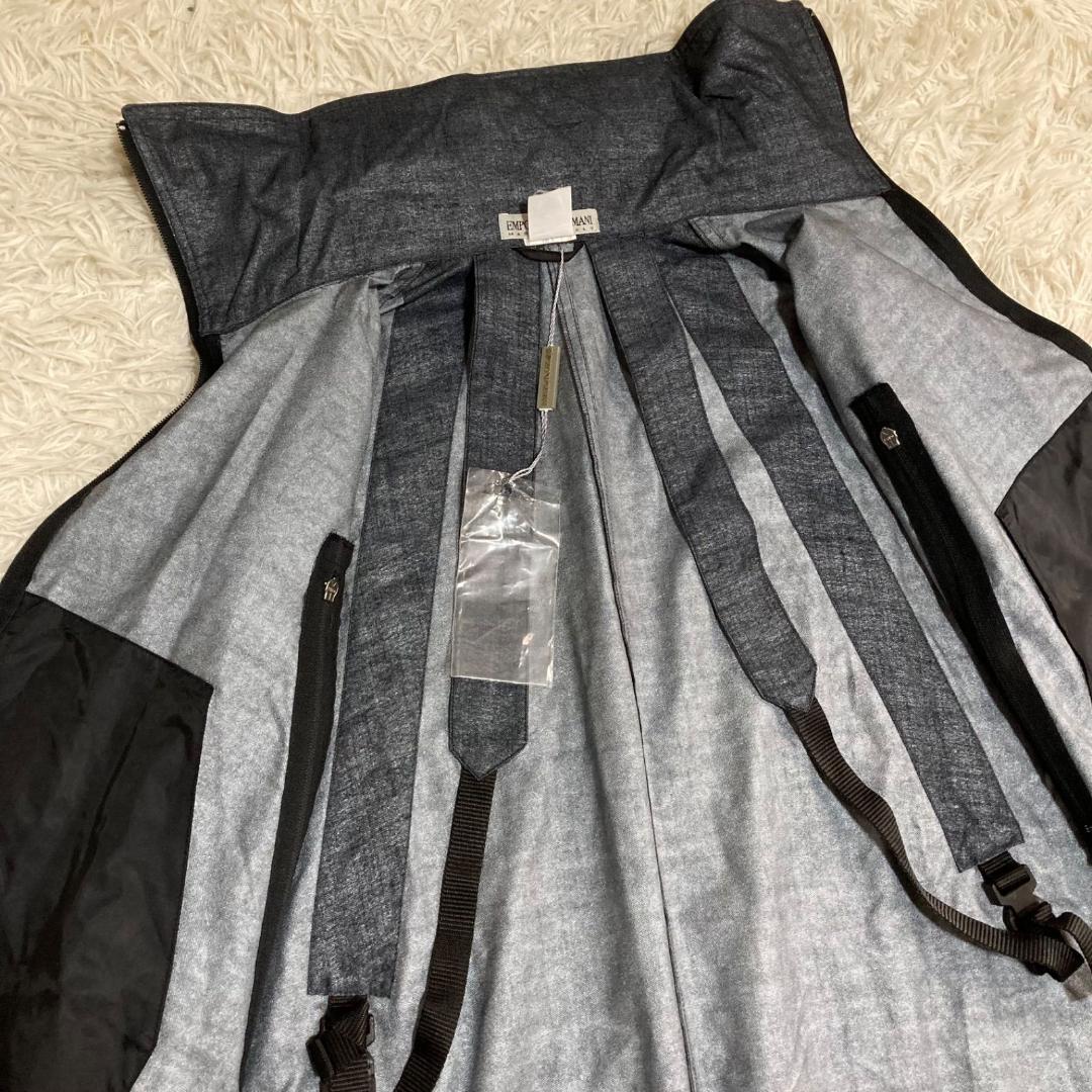 15676✨新品✨エンポリオアルマーニ デニム調 ジップ ラメ ポンチョ