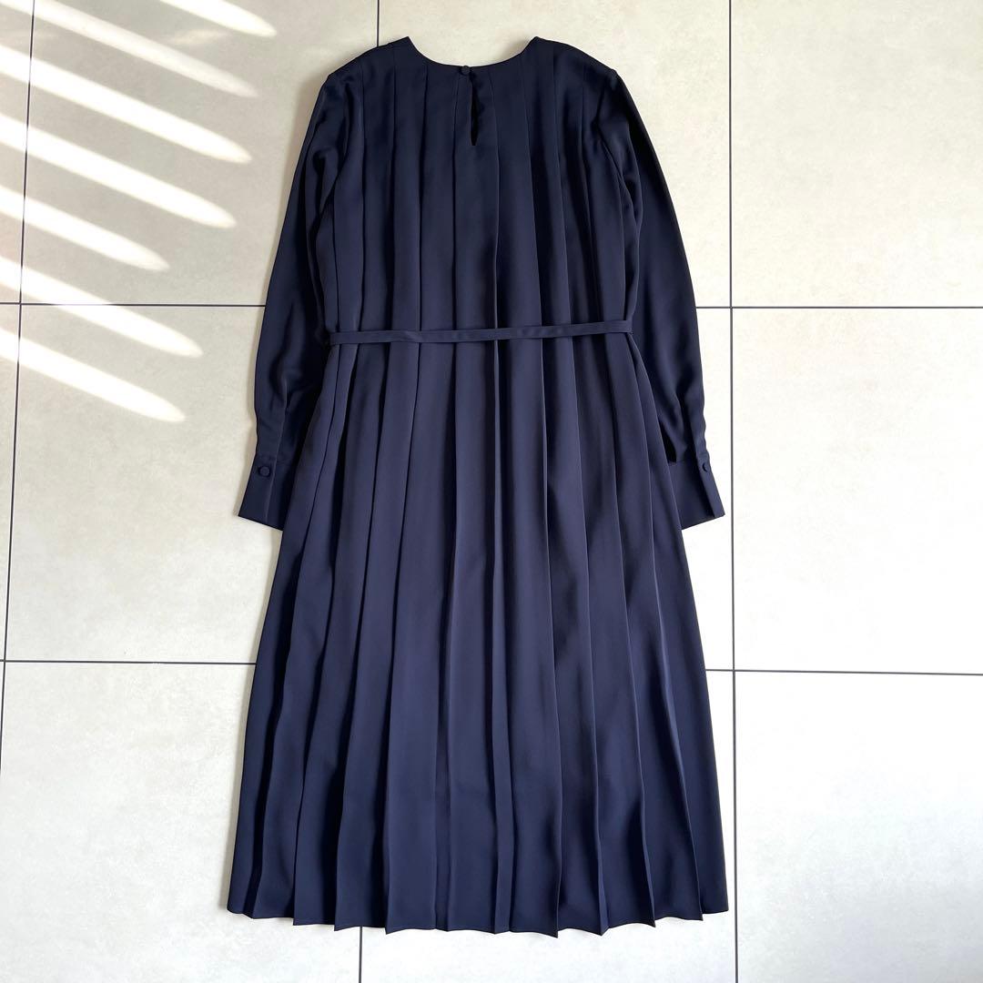 【未使用タグ付き】PLST プラステ ジョーゼットボックスプリーツワンピース