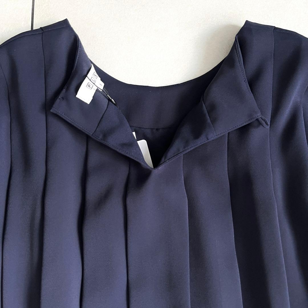 【未使用タグ付き】PLST プラステ ジョーゼットボックスプリーツワンピース