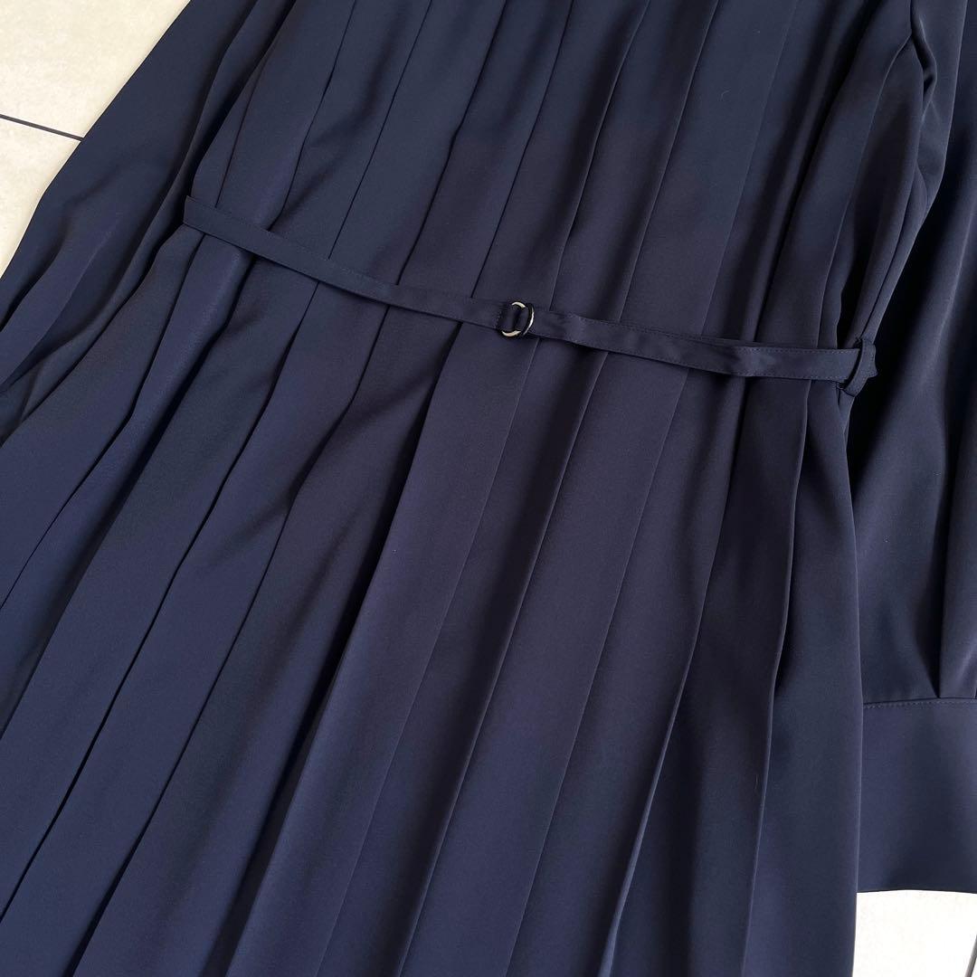 【未使用タグ付き】PLST プラステ ジョーゼットボックスプリーツワンピース