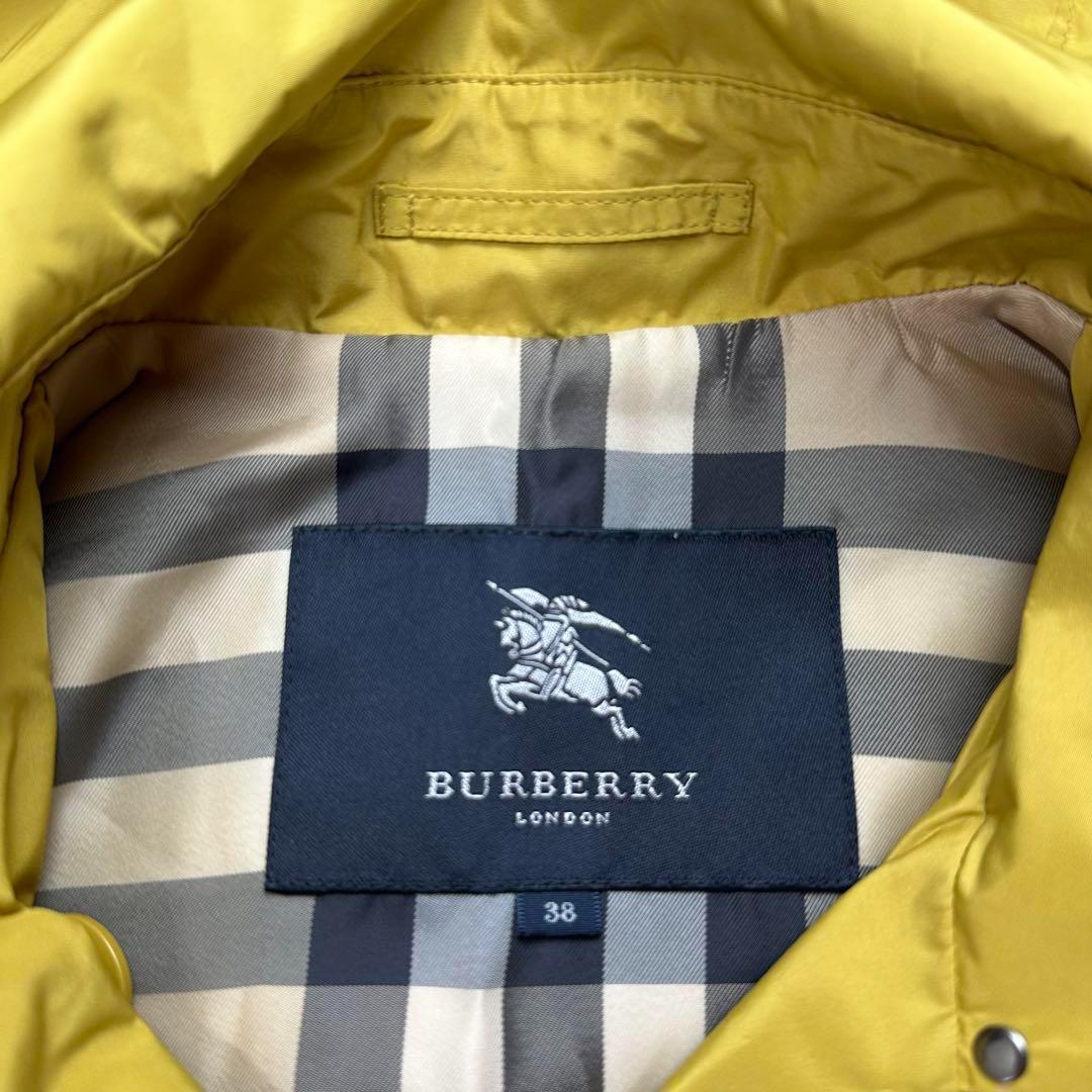 バーバリーロンドン✨撥水スプリングコート イエロー メガチェック サイズ38