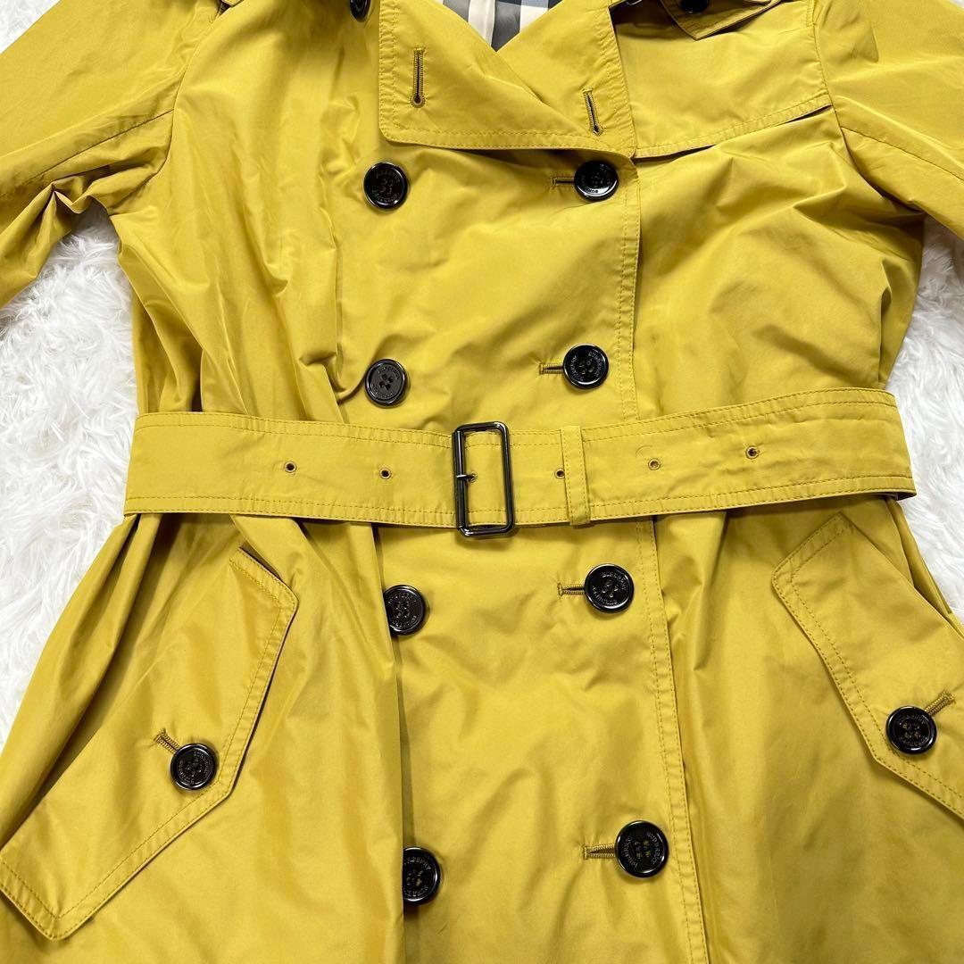 バーバリーロンドン✨撥水スプリングコート イエロー メガチェック サイズ38
